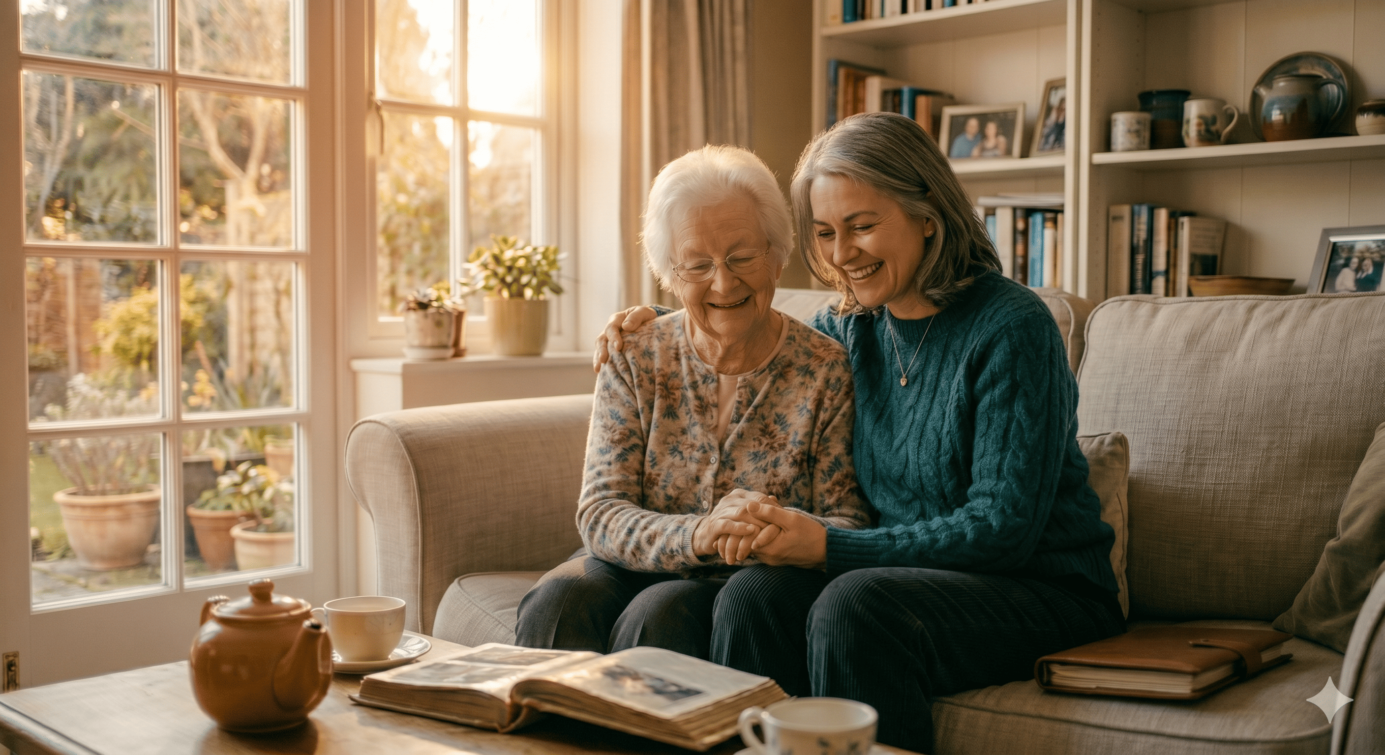 Senior woman smiling while using simplified technology
